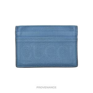 🔴 Gucci Large Logo Card Holder Wallet - Powder Blue Leather